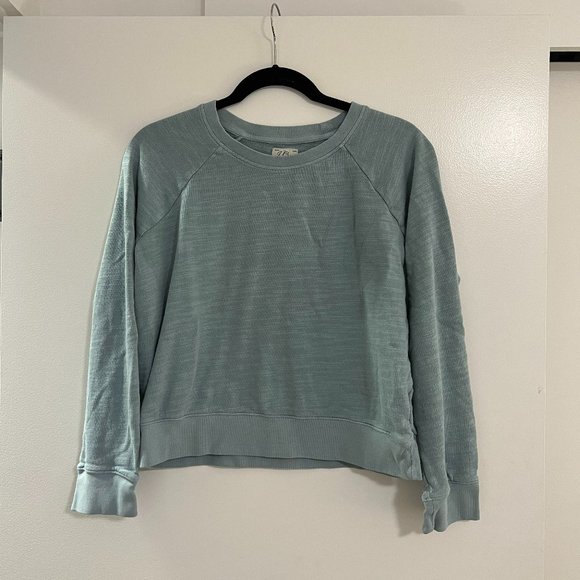 J.Crew Crewneck Pullover in Vintage Cotton Terry, Sounds Blue, M - Picture 2 of 4